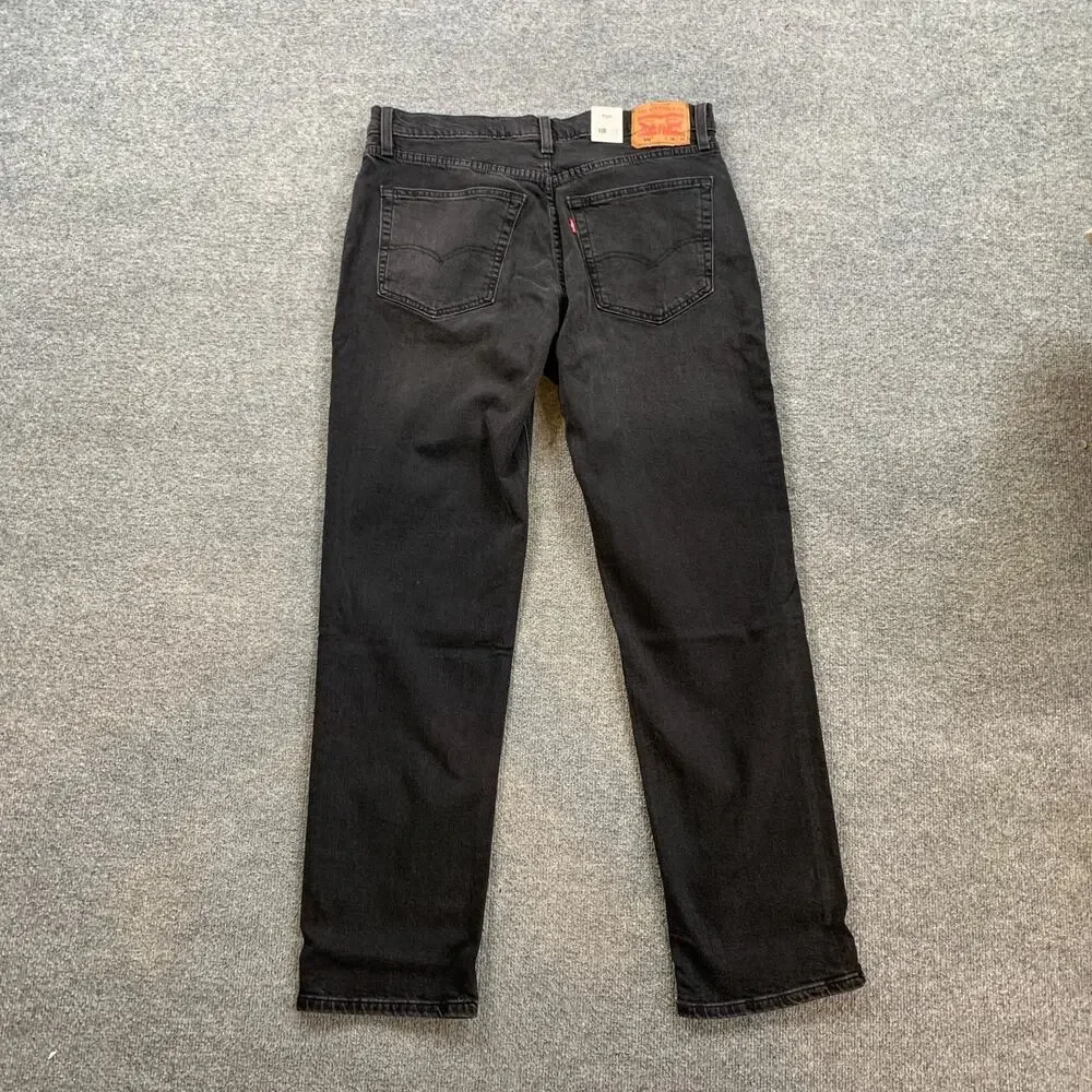Levis Jeans Mens 36 Black 541 Athletic Taper Mid Rise Stretch Denim Straight